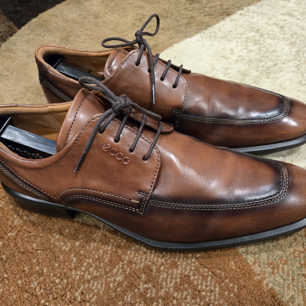 ECCO Men's Brown Leather Dress Shoes